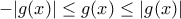 -|g(x)|\leq g(x)\leq |g(x)|