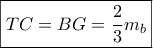 \boxed{TC = BG = \dfrac{2}{3}{m_b}}