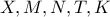 X,M,N,T,K