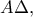 \displaystyle{A\Delta,}