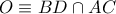 O \equiv BD \cap AC