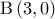 \mathrm{B} \left( 3, 0 \right)