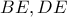 BE,DE