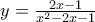 y=\frac{2x-1}{x^2 -2x-1}