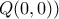 Q(0,0)  )