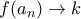 f(a_n)\rightarrow k