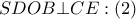 SDOB\bot CE:\left( 2 \right)