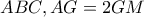 ABC,AG=2GM