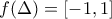 f(\Delta) =[-1,1]