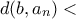 d(b, a_n)<