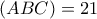\left( {ABC} \right) = 21