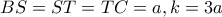 BS=ST=TC=a,k=3a