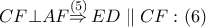 CF\bot AF\overset{\left( 5 \right)}{\mathop{\Rightarrow }}\,ED\parallel CF:\left( 6 \right)