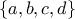 \left\{a,b,c,d \right\}