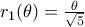 r_1({\theta})=\frac{\theta}{\sqrt{5}}