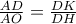 \frac{AD}{AO}=\frac{DK}{DH}