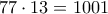 77 \cdot 13 = 1001
