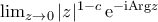 \lim_{z\to 0}|z|^{1-c}\,{\rm{e}}^{-{\rm{i}} {\rm{Arg}}{z}}