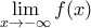 \displaystyle{\lim_{x\rightarrow -\infty}f(x)}