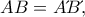 AB=A΄B΄,