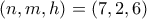 (n,m,h) = (7,2,6)