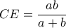 CE= \dfrac {ab}{a+b}