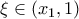 \xi \in (x_1,1)
