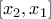 \displaystyle{[x_2,x_1]}