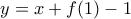 y=x+f(1)-1