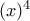 (x)^4 (x)^4