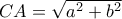 CA=\sqrt{a^2+b^2}
